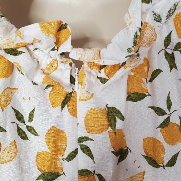 Reformation Marley Linen Off The Shoulder Midi Dress Lemonade Yellow Size 4 - Picture 8 of 10